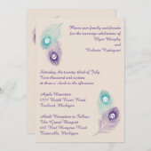 ピーコックフェザー結婚式招待状 招待状 (正面/裏面)