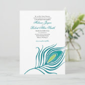 ピーコックフェザー結婚式招待状 招待状 (スタンド正面)