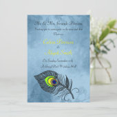 ピーコックフェザー結婚式招待状 招待状 (スタンド正面)