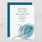 ピーコックフェザー結婚式招待状 招待状 (正面/裏面)