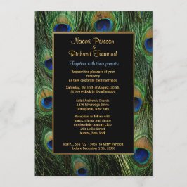 ピーコックフェザー結婚式招待状 招待状