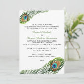ピーコックフェザー結婚式招待状 招待状 (スタンド正面)