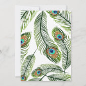 ピーコックフェザー結婚式招待状 招待状 (裏面)