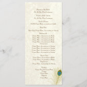 ピーコックフェザー結婚式 プログラム (裏面)