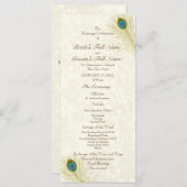 ピーコックフェザー結婚式 プログラム (正面/裏面)