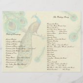 ピーコックフェザー結婚式 プログラム2 (裏面)