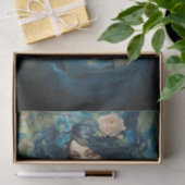 ピーコックフェザー美しい:ティール(緑がかった色)とブルーの女性 薄葉紙 (ギフト)