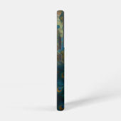 ピーコックフェザー美しい:ティール（緑がかった色）とブルーの女性 SAMSUNG GALAXYケース (右側面)