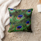 ピーコックフェザー装飾用クッション クッション (ブランケット)