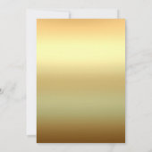 ピーコックフェザー金ゴールドエキゾチックBohoシック招待状 招待状 (裏面)