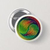 ピーコックフェザー陰陽3 缶バッジ (正面&裏面)