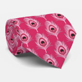 ピーコックフェザー、パステルピンク明るい赤紫色ピンク ネクタイ (ロール)