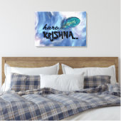 ピーコックフェザー・ヒンズー語 キャンバスプリント (インサイチュ (寝室))