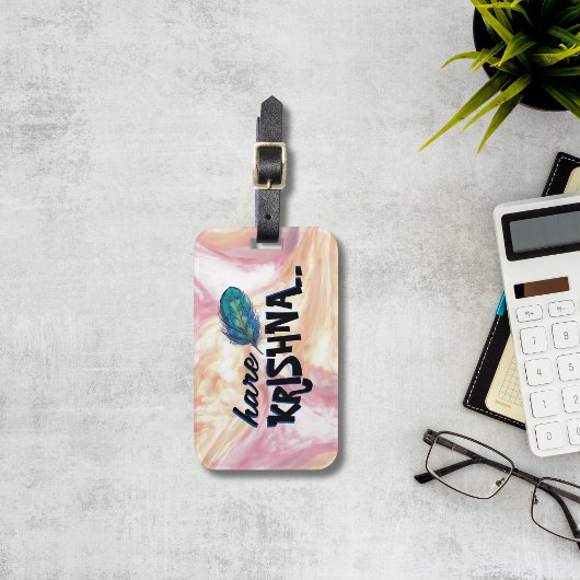 ピーコックフェザー・ヒンズー語 ラゲッジタグ