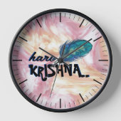 ピーコックフェザー・ヒンズー語 壁時計 (正面)