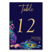 ピーコックフェザー&フラワークインチェニェラ テーブルナンバー (裏面)