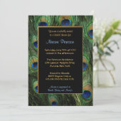 ピーコックフェザー – ブライダルシャワー 招待状 (スタンド正面)