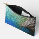 ピーコックフェザーIカラフル抽象芸術自然デザイン アクセサリーポーチ (見開き)