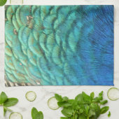 ピーコックフェザーIカラフル抽象芸術自然デザイン キッチンタオル (折り畳み)