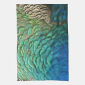 ピーコックフェザーIカラフル抽象芸術自然デザイン キッチンタオル (縦)