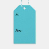 ピーコックフェザーIカラフル抽象芸術自然デザイン ギフトタグ (裏面)