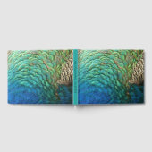 ピーコックフェザーIカラフル抽象芸術自然デザイン ゲストブック (全面)