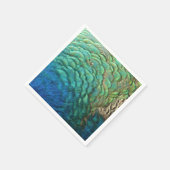 ピーコックフェザーIカラフル抽象芸術自然デザイン スタンダードカクテルナプキン (角)