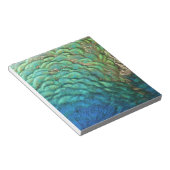 ピーコックフェザーIカラフル抽象芸術自然デザイン ノートパッド (アングル)