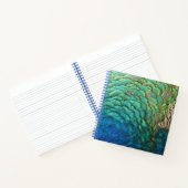 ピーコックフェザーIカラフル抽象芸術自然デザイン ノートブック (内部)