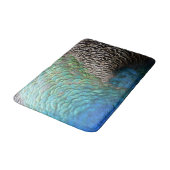 ピーコックフェザーIカラフル抽象芸術自然デザイン バスマット (アングル)