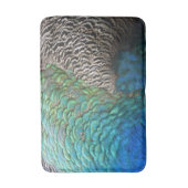 ピーコックフェザーIカラフル抽象芸術自然デザイン バスマット (正面縦)