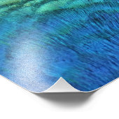 ピーコックフェザーIカラフル抽象芸術自然デザイン フォトプリント (角)