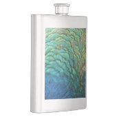 ピーコックフェザーIカラフル抽象芸術自然デザイン フラスク (右)