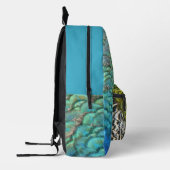 ピーコックフェザーIカラフル抽象芸術自然デザイン プリントバックパック (左)
