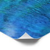 ピーコックフェザーIカラフル抽象芸術自然デザイン ポスター (コーナー)