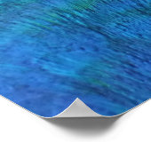 ピーコックフェザーIカラフル抽象芸術自然デザイン ポスター (角)