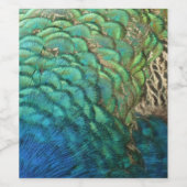 ピーコックフェザーIカラフル抽象芸術自然デザイン ワインラベル (シングルラベル)