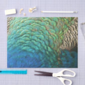 ピーコックフェザーIカラフル抽象芸術自然デザイン 薄葉紙 (クラフト)