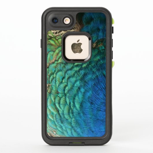 ピーコックフェザーIカラフル抽象芸術自然デザイン LifeProof iPhoneケース (裏面)