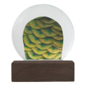 ピーコックフェザーIIカラフル自然 スノーグローブ (裏面)