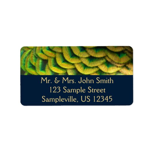 ピーコックフェザーIIカラフル自然 ラベル (正面)