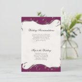 ピーコックフェザーNスワーズ – 披露宴,地図,ホテル 招待状 (スタンド正面)