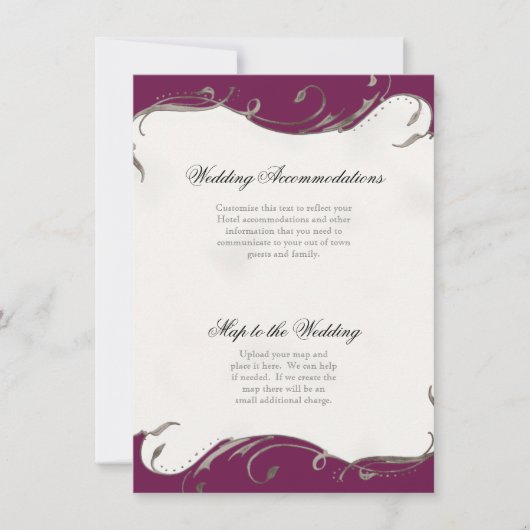 ピーコックフェザーNスワーズ – 披露宴,地図,ホテル 招待状 (正面)