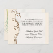 ピーコックフェザーN渦巻き旋回 – 結婚式招待状 エンクロージャーカード (正面/裏面)