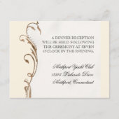 ピーコックフェザーN渦巻き旋回 – 結婚式招待状 エンクロージャーカード (正面)