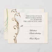 ピーコックフェザーN渦巻き旋回 – 結婚式招待状 出欠カード (正面/裏面)