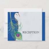 ピーコックフェザーN渦巻き旋回 – 結婚式招待状 招待状 (裏面)