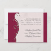 ピーコックフェザーN渦巻き旋回 – 結婚式招待状 招待状 (正面)