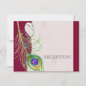 ピーコックフェザーN渦巻き旋回 – 結婚式招待状 招待状 (裏面)