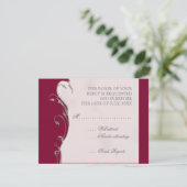 ピーコックフェザーN渦巻き旋回 – 結婚式招待状 招待状 (スタンド正面)